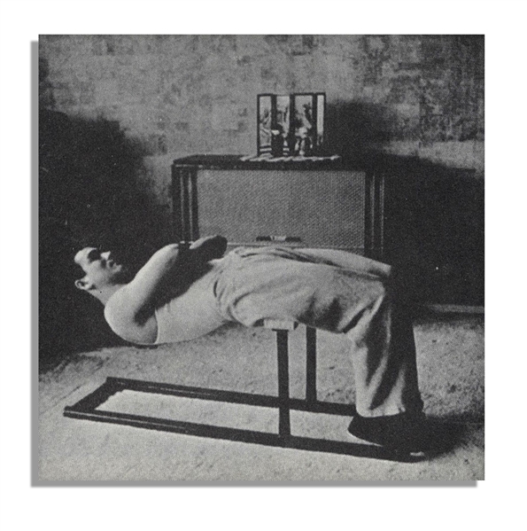 Bruce Lee's Personally Owned & Used Custom-Made Roman Chair -- Shown in Photos From ''Bruce Lee The Art of Expressing the Human Body''